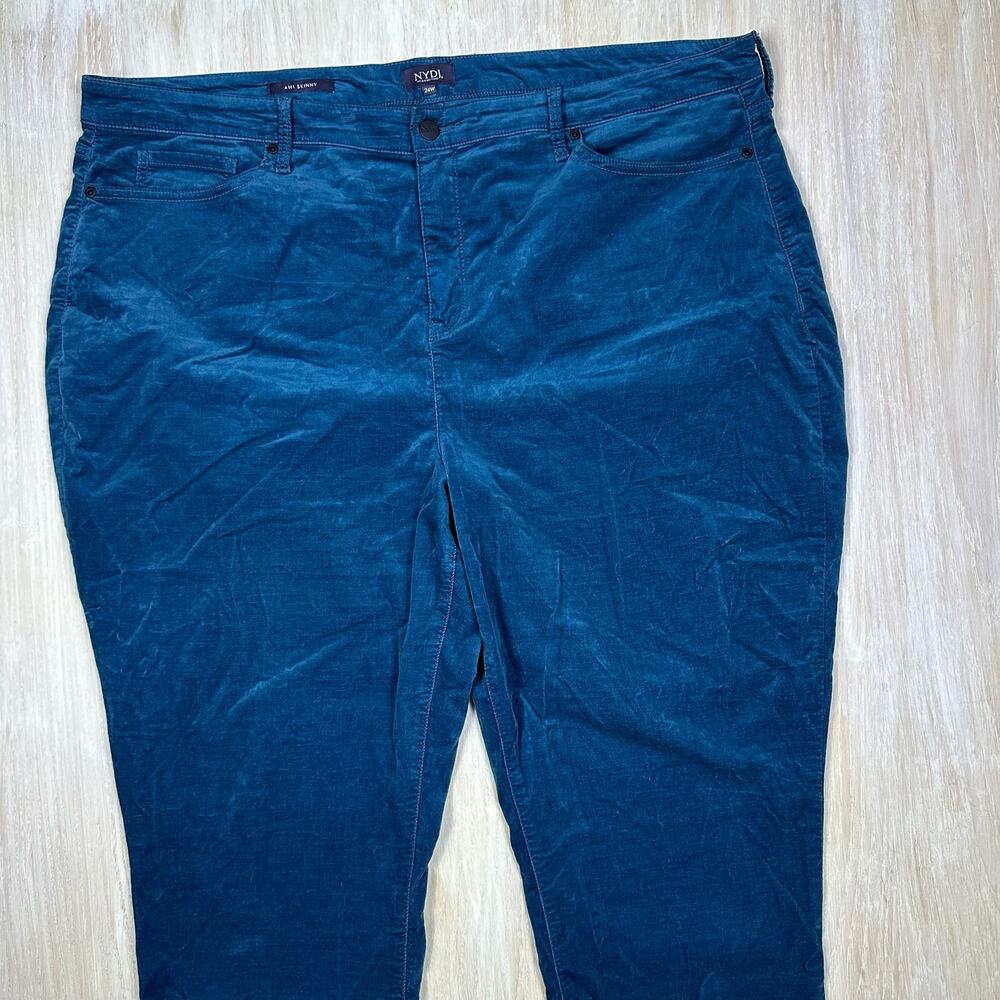 NYDJ Blueberry Fields Ami Skinny Velvet Lift Tuck Casual Jeans Pants Plus 24W - Picture 2 of 16